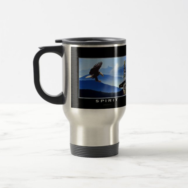 Mug De Voyage Aigle à tête blanche et Bouge à mât totémique (Gauche)