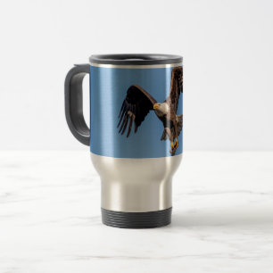 Mug De Voyage Aigle Bald avec un poisson