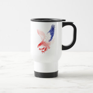 Mug De Voyage Aigle de drapeau américain patriotique