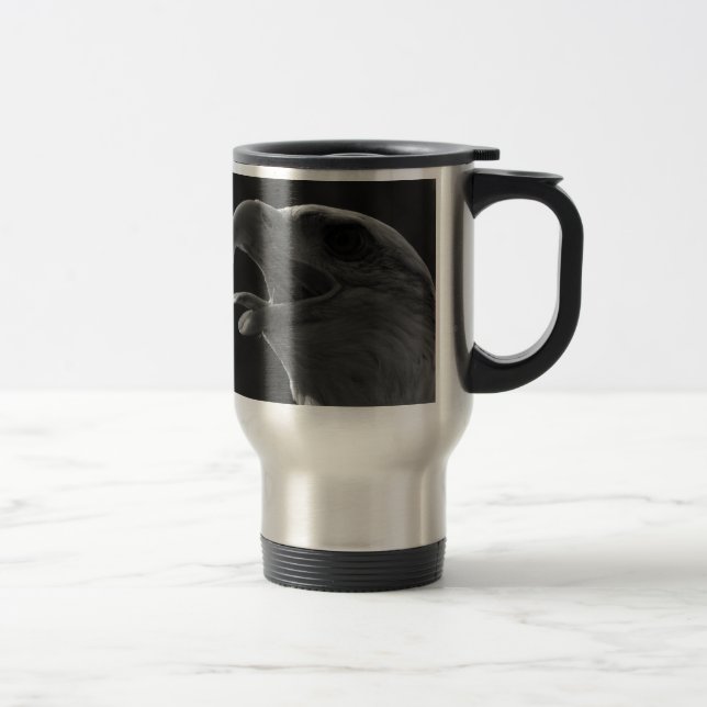 Mug De Voyage Aigle noir et blanc (Droit)