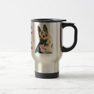 Mug De Voyage Aimé et protégé par un berger allemand