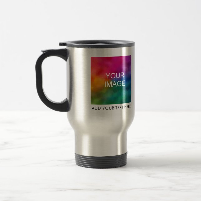 Mug De Voyage Ajouter père mère famille image texte Créer (Gauche)
