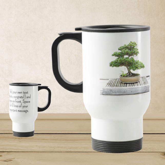 Mug De Voyage Ajouter une photo, texte sur Tumbler blanc 15oz (Créateur téléchargé)