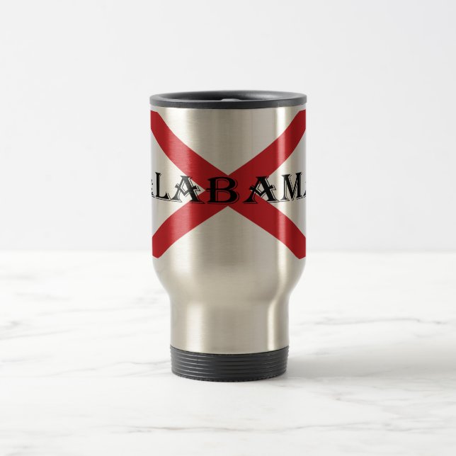 Mug De Voyage Alabama et le drapeau (Centre)