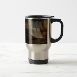 Mug De Voyage Albert Bierstadt Peinture Forêt Cascade Destinée