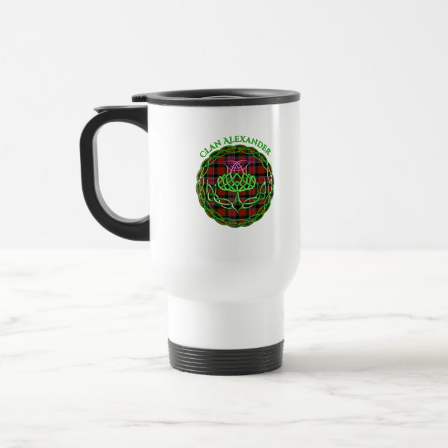 Mug De Voyage Alexander Scottish Tartan Celtic Thistle (Gauche)