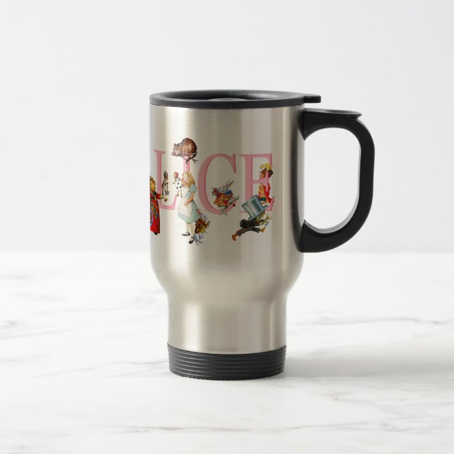 Mug De Voyage Alice au pays des merveilles et amis (Droit)
