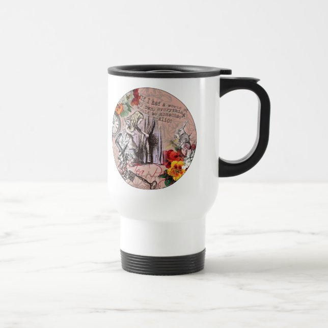 Mug De Voyage Alice rideau absurde merveilleuse (Droite)