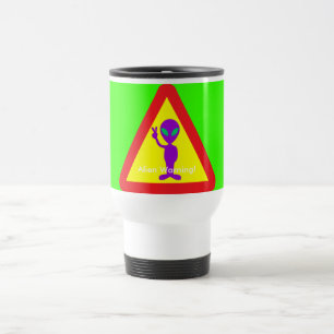 Mug De Voyage Alien Avertissement Violet Alien Signal de prudenc