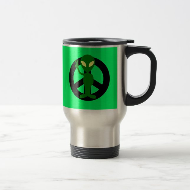 Mug De Voyage alien de paix (Droit)