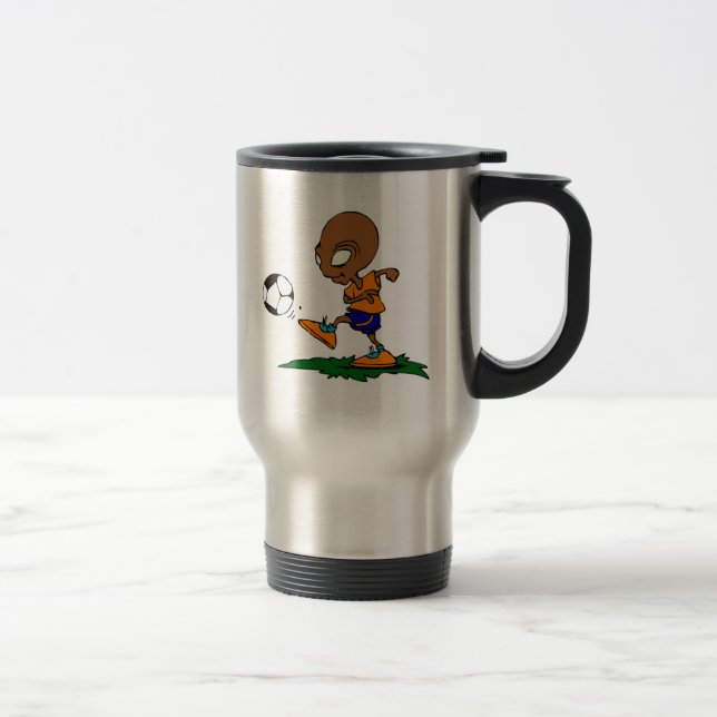 Mug De Voyage Alien du football (Droit)