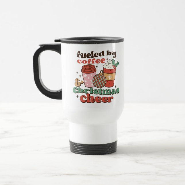 Mug De Voyage Alimenté par Café et Noël (Gauche)