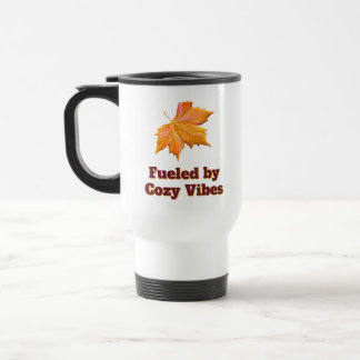 Mug De Voyage Alimenté par la citation de café d'automne des vib