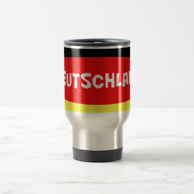 Mug De Voyage Allemagne Drapeau avec libellé (Centre)