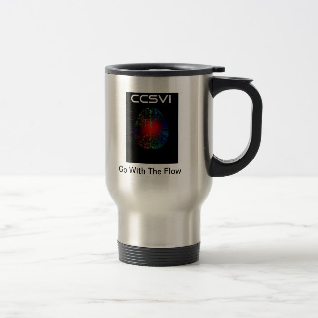 Mug De Voyage Allez de pair avec l'écoulement (Droit)