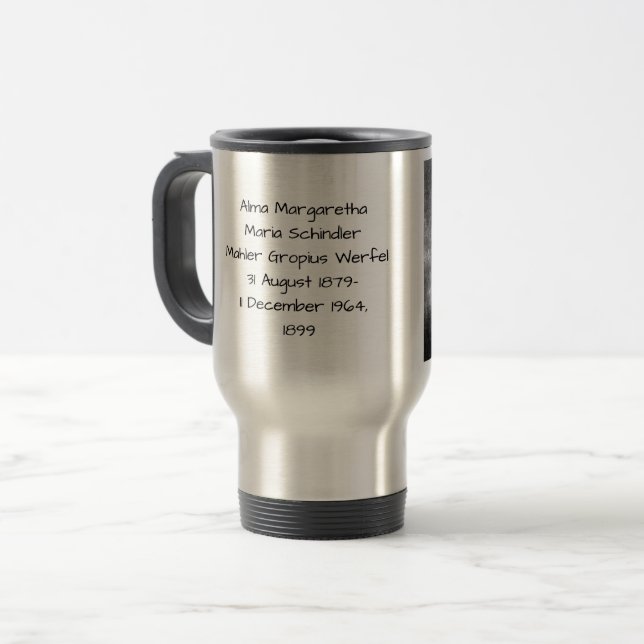 Mug De Voyage Alma Margaretha Maria Schindler Mahler Gropius Wer (Devant gauche)