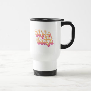 Mug De Voyage Alpha Chi Omega Écriture Groovy
