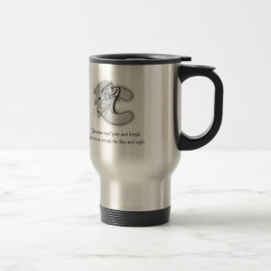 Mug De Voyage Alphabet de monogramme d'ange de la lettre C