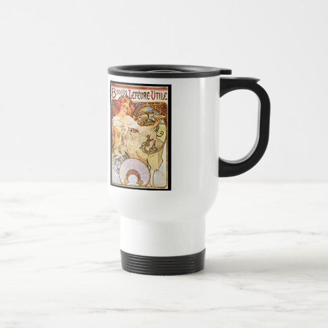 Mug De Voyage Alphonse Mucha Biscuits Lefevre-Utile (Droite)