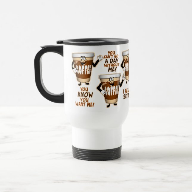 Mug De Voyage Amant drôle de café (Gauche)