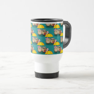 Mug De Voyage Amateurs de chouette avec parapluie et boîte de ch