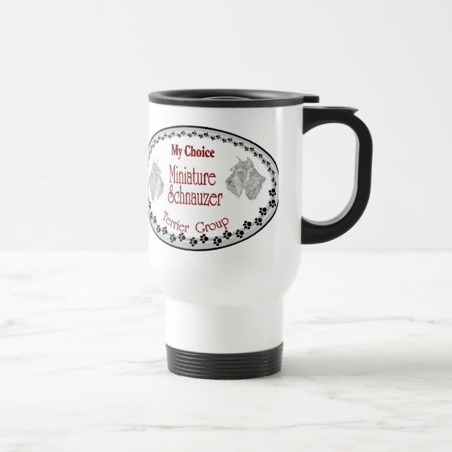 Mug De Voyage Amateurs de Schnauzer miniature (Droite)