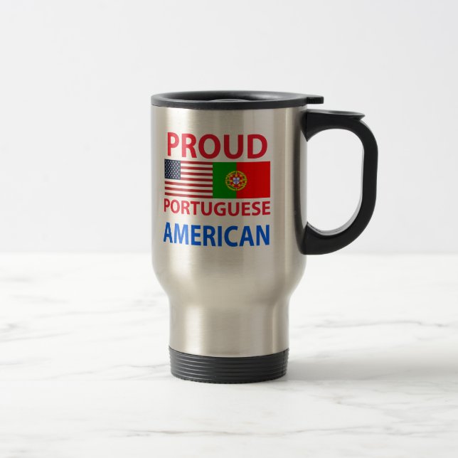 Mug De Voyage Américain portugais fier (Droit)