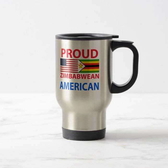 Mug De Voyage Américain zimbabwéen fier (Droit)