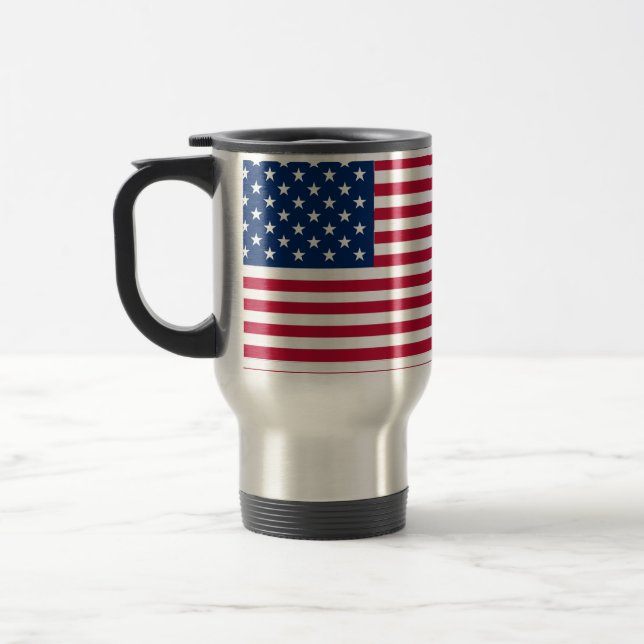 Mug De Voyage American USA Flag Pride Design-76353 (Gauche)