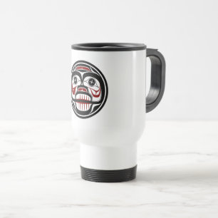 Mug De Voyage Amérindien Noir Haida Art Peau de pleurs