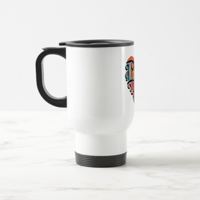 Mug De Voyage Amour à Cœur Rétro Psychedelia (Gauche)