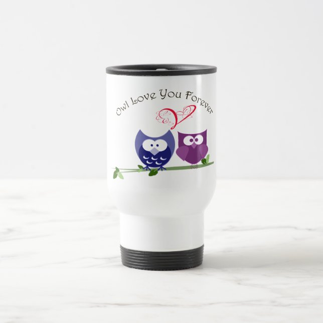 Mug De Voyage Amour de hibou vous pour toujours (Centre)