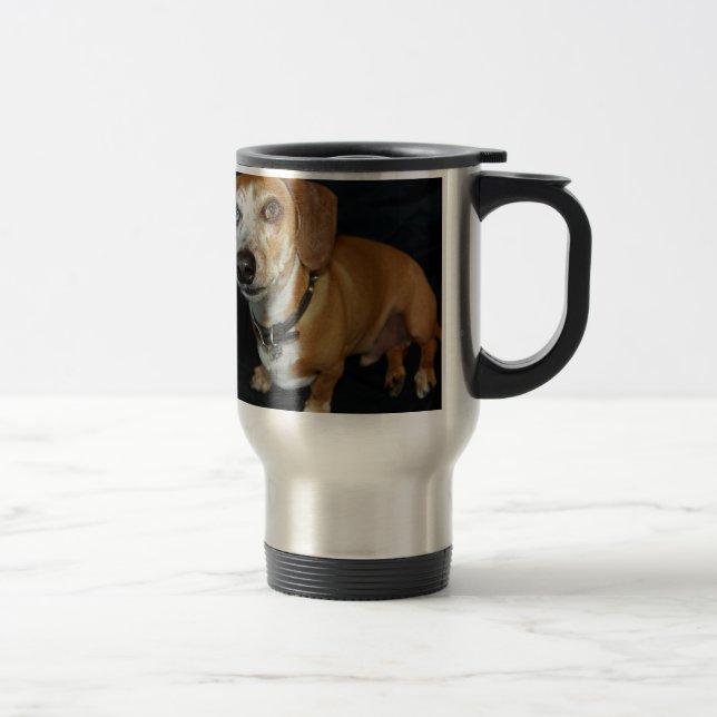 Mug De Voyage Amour de teckel (Droit)
