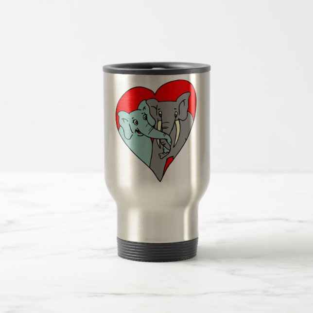 Mug De Voyage Amour d'éléphant (Centre)