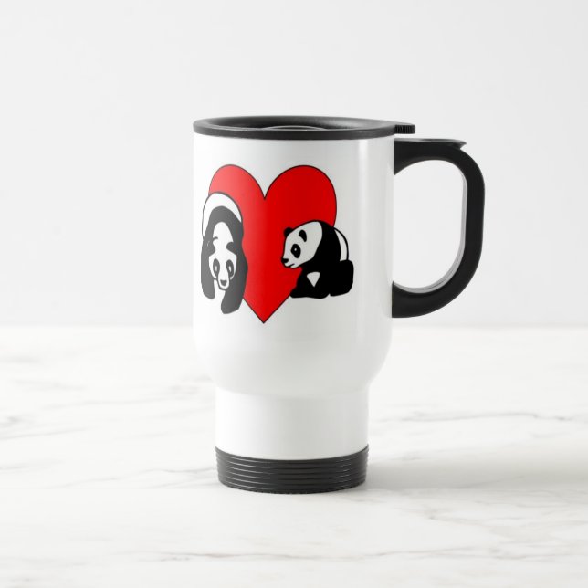 Mug De Voyage Amour d'ours panda (Droite)