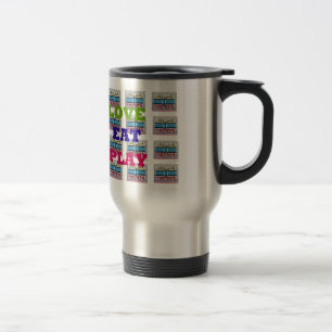Mug De Voyage Amour Manger Jouer Hakuna Matata Impression d'Art