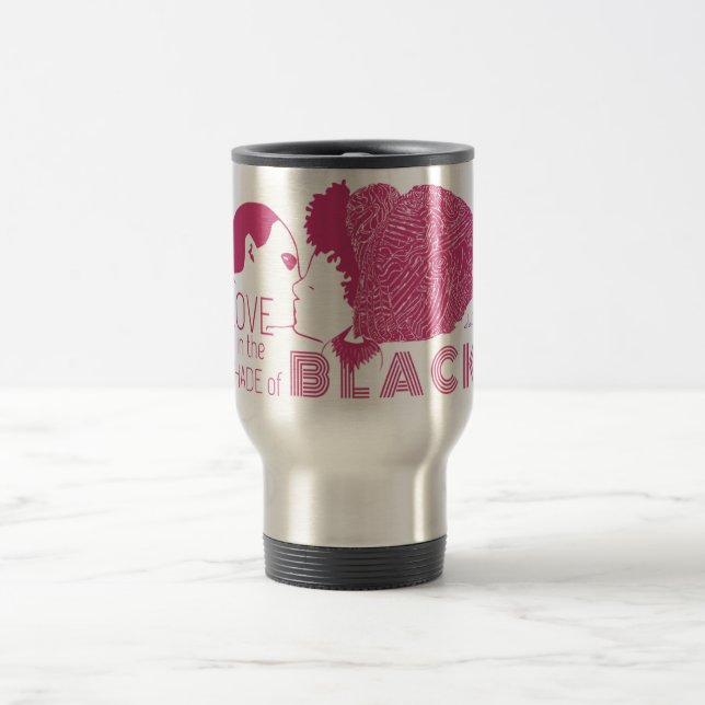 Mug De Voyage AMOUR NOIR en ROSE (Centre)