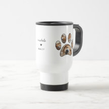 Amoureux des Animaux Empreinte de Patte Nom Person