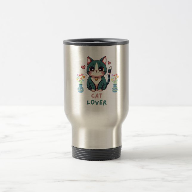 Mug De Voyage Amoureux des chats (Centre)