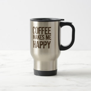 Mug De Voyage Amoureux du café, le café me rend heureux