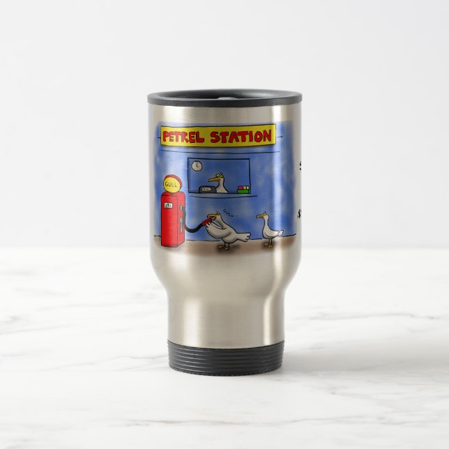 Mug De Voyage Amusant goéland de mer petrel caricature humour (Centre)