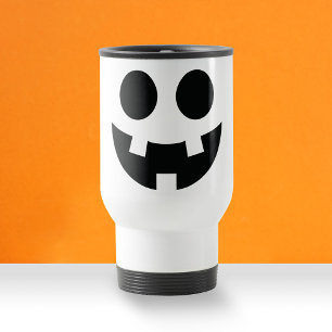 Mug De Voyage Amusant Halloween Face Bumkin Smile
