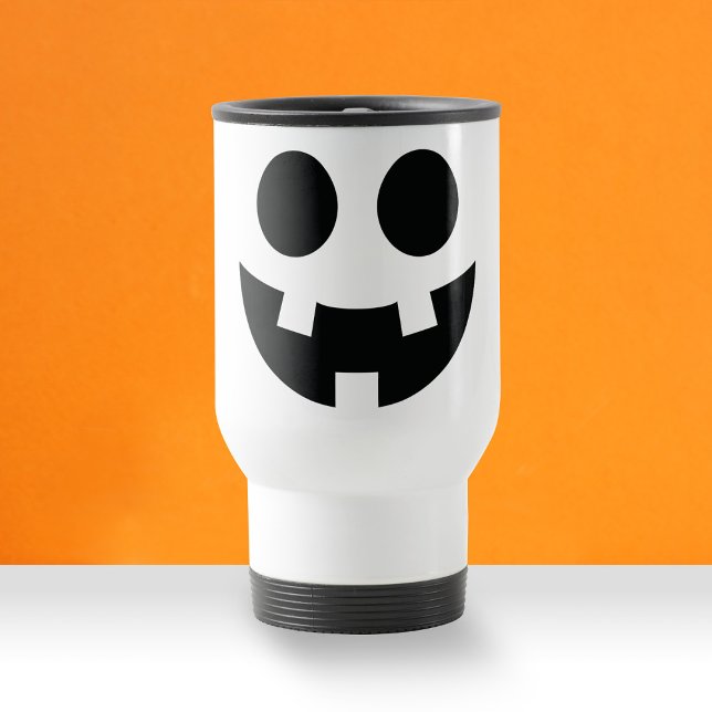 Mug De Voyage Amusant Halloween Face Bumkin Smile (Créateur téléchargé)