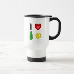 Mug De Voyage Amusant J'aime Pickleball Sports Art Graphique