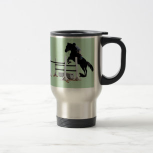Mug De Voyage Amusant né à l'équestre de jump