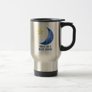 Mug De Voyage Amusante Lune Bleue Personnalisable Mug Voyage