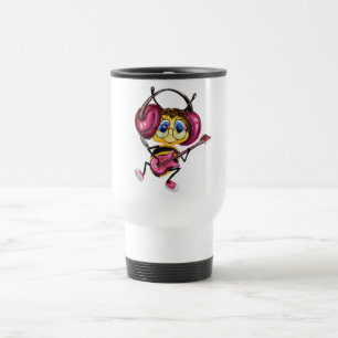 Mug De Voyage Amusante Mug Voyage avec Guitare Player Bee