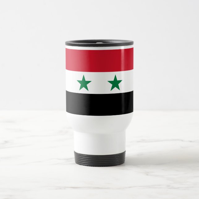 Mug De Voyage Ancien drapeau de Syrie (Centre)