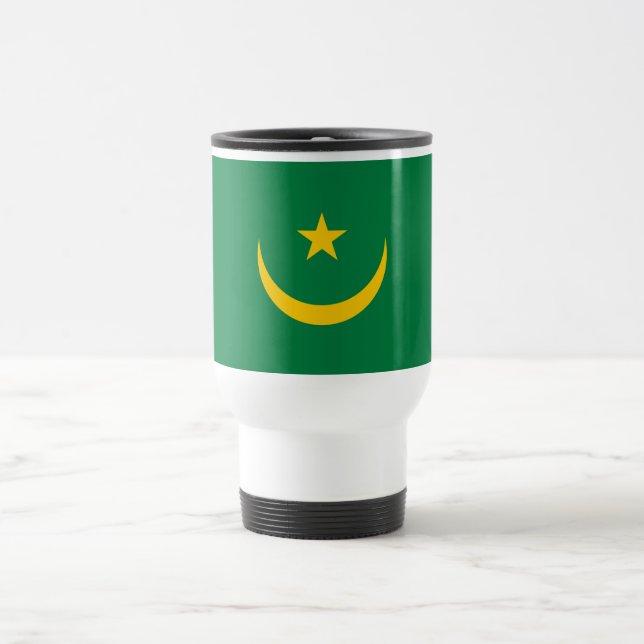 Mug De Voyage Ancien drapeau mauritanien (Centre)