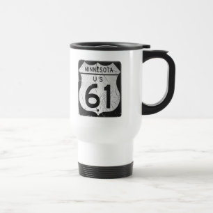 Mug De Voyage Ancien panneau de l'autoroute 61